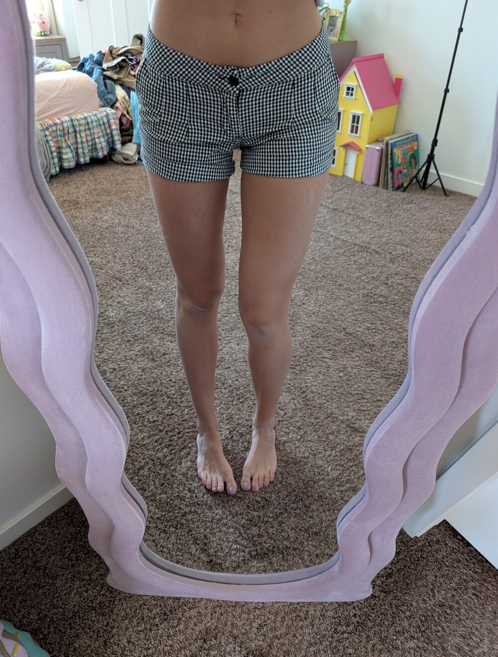 Xhilaration Black and White Gingham Women’s Shorts Size 9